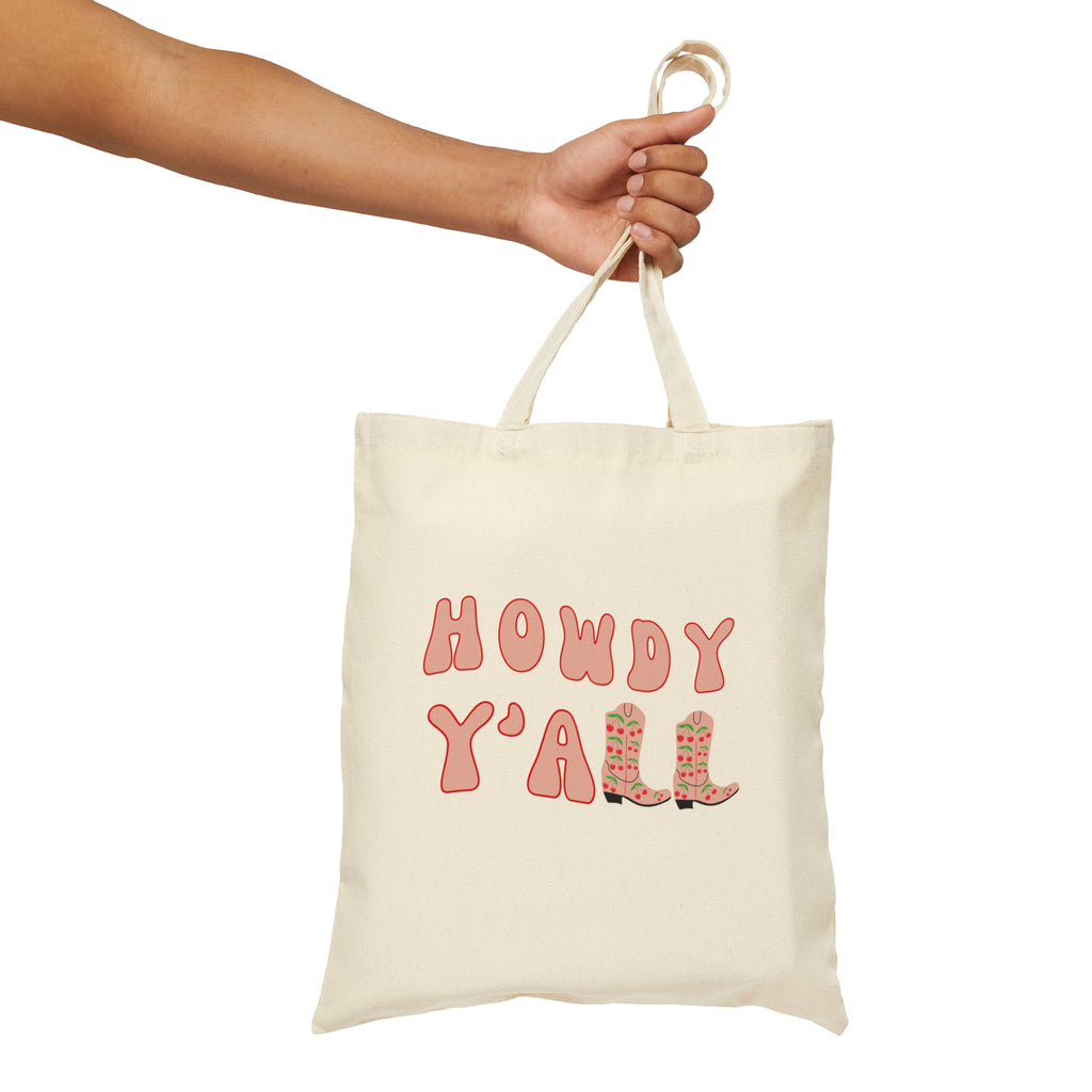 HOWDY Y'ALL Cherrie Boots Tote Bag